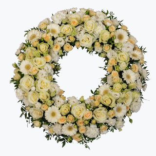 Krans - hvit/krem (65 cm)