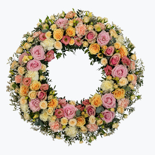 Krans i pastellfarger (75 cm)