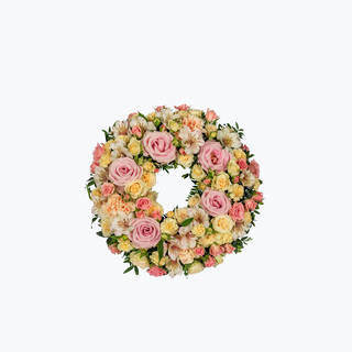 Vennskapskrans i pastellfarger (36 cm)